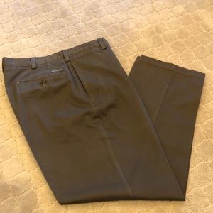 Savane Brown Flat Front Slacks